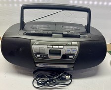 JVC RC-QW350BK Stereo Radio Cassette Recording CD Player Boombox AM/FM Tested