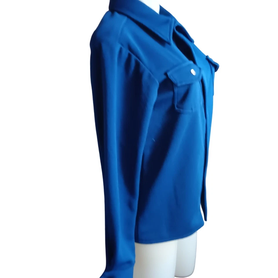 Camisa Western Mediana Vintage Para Mujer Años 70 1 De 1 Hecha a Mano Años 70 Granny Disco Foto 3 de 4