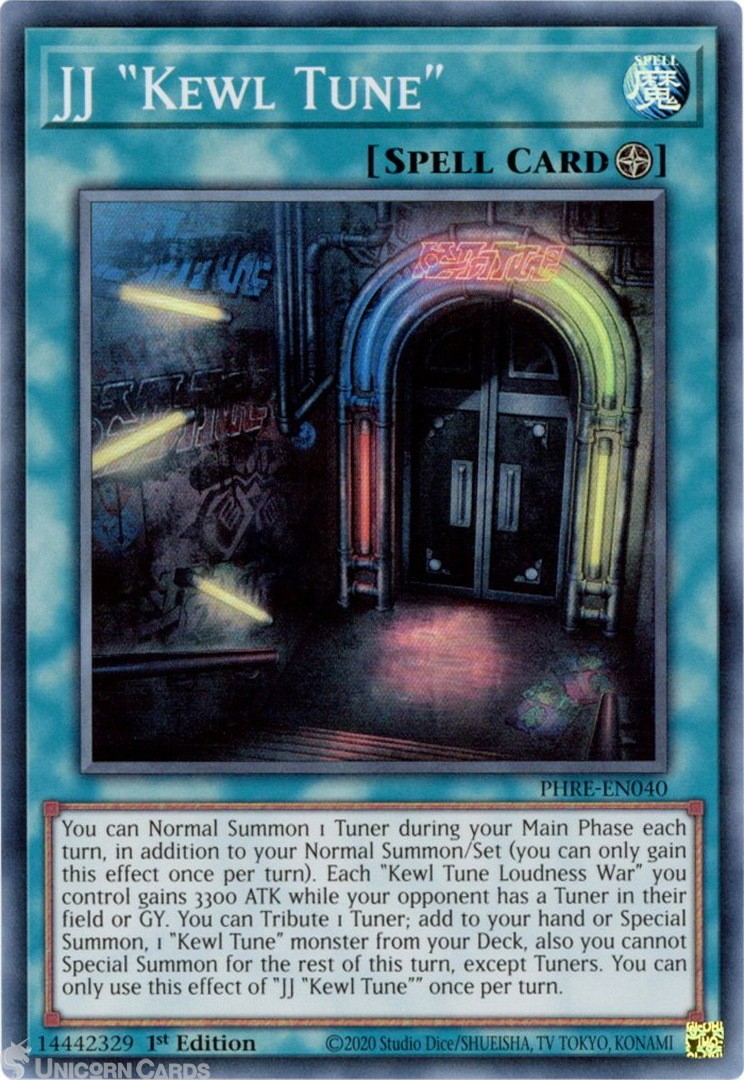 PHRE-EN040 JJ Kewl Tune : Super Rare 1st Edition Mint YuGiOh Card