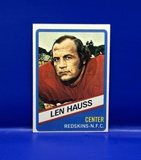 1976 Wonder Bread # 11 Len Hauss Card Washington Redskins Free Shipping