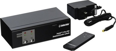 C2G 39971 Trulink 2-Port UXGA Monitor Switcher/Extender w 3.5mm Audio, Remote  1