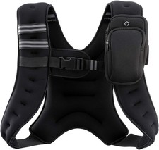 ZELUS Weighted Vest 6lb/8lb/12lb/16lb/20lb/25lb/30lb Weight Vest with Reflect...