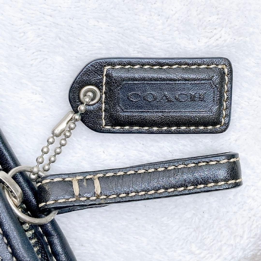 Coach Soho Hobo Signature Shoulder Bag Y2K 6266 Gray Black Leather