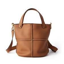 Leather Bucket Crossbody Bags for Women, Adjustable Strap | Durable Leather D...