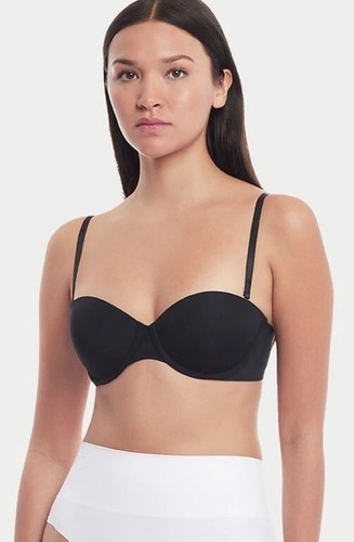 Lauren Ralph Lauren Women's Luxe Smoothing Convertible Strapless Bra Black 32C - Picture 8 of 9