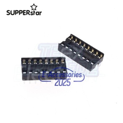 50PCS 16-Pin 16pins DIL DIP IC Socket PCB Mount Connector GOOD QUALITY ASS