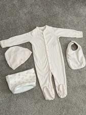 Polo Ralph Lauren Organic Cotton 4-Piece Set Bib Beanie Coverall 6-9 Months Baby