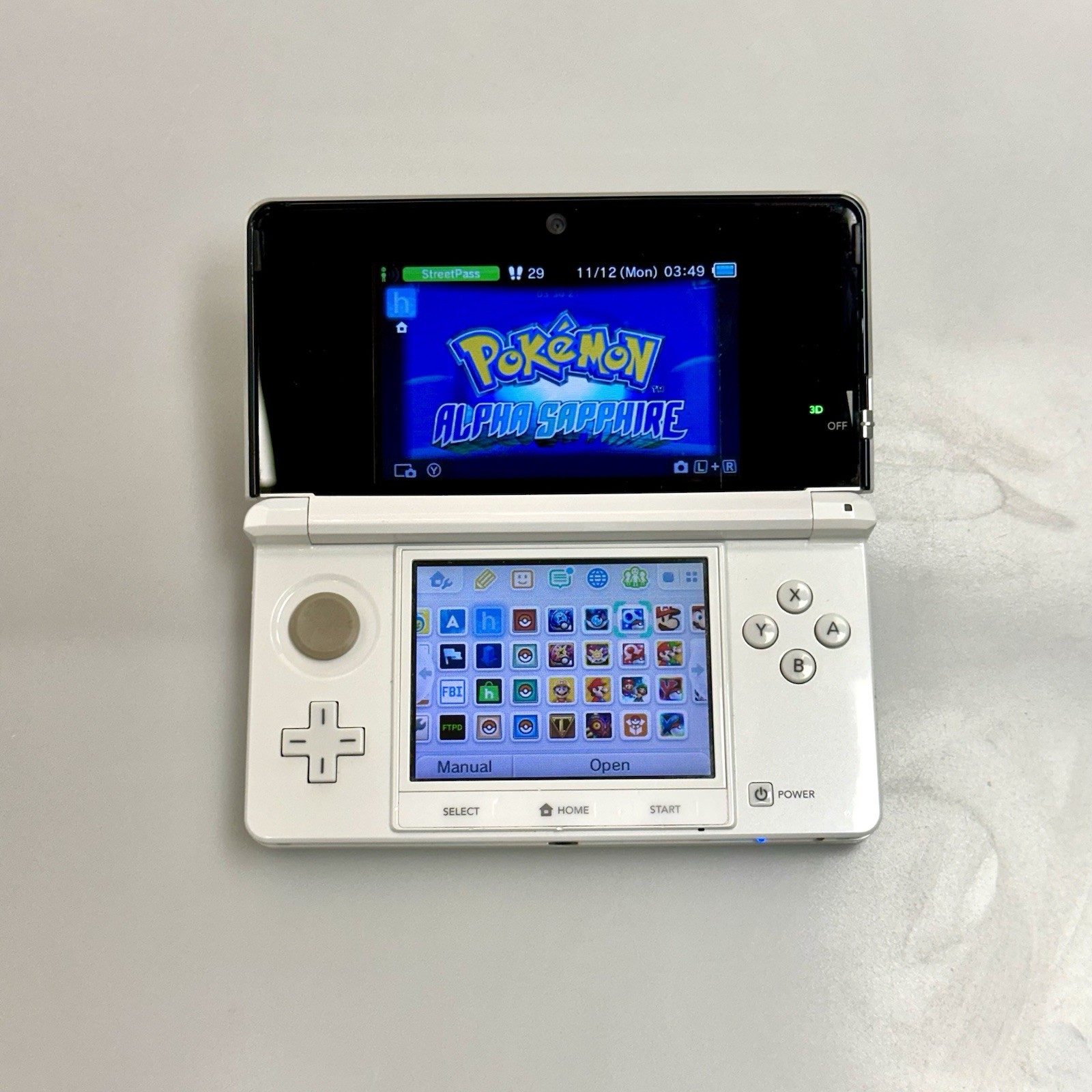 🎮 Nintendo 3DS Ice White – 32GB – Customisable – Tested