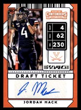 2020 Contenders Draft #307 Jordan Mack Rookie AUTO Virginia Cavaliers