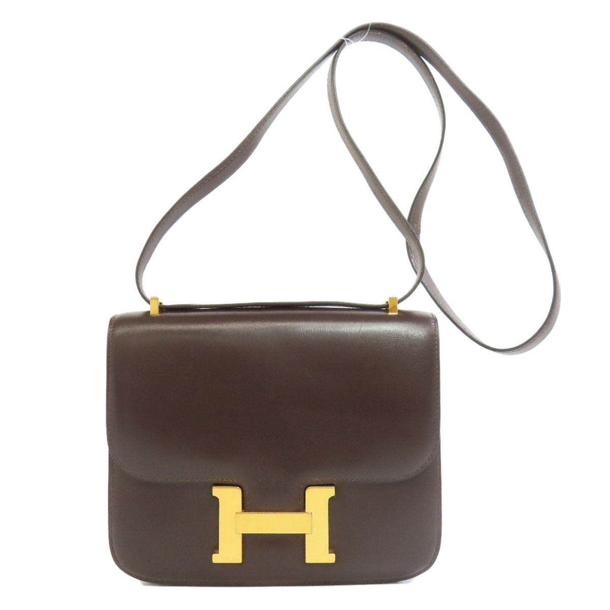 HERMES  Constance Mini GoldHardware Shoulder Bag Box calf  Ladies [Used]