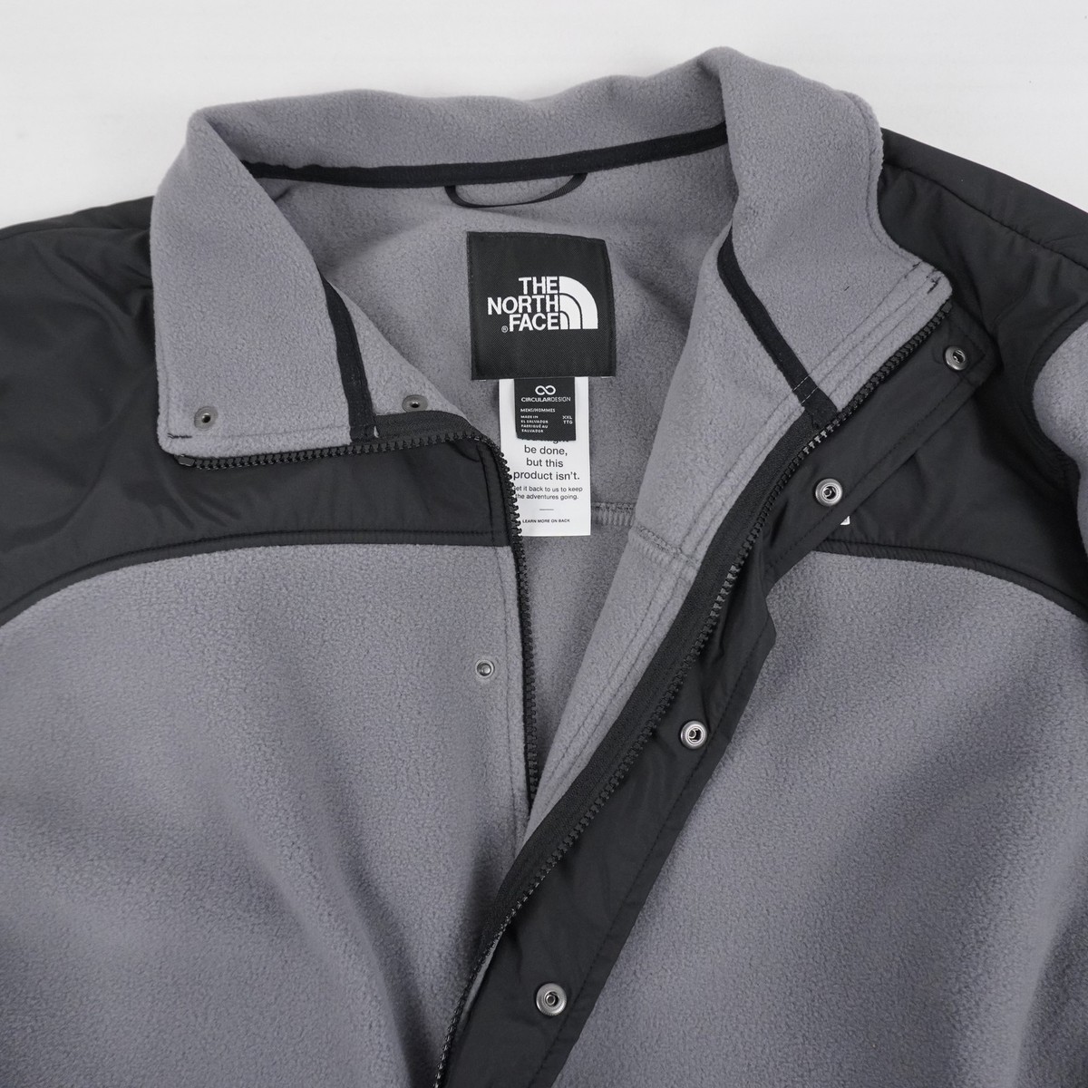 The North Face Tundra Full Zip Fleece Jacket In Smoked Pearl