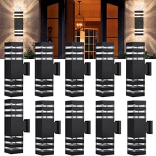 Modern LED Up Down Wall Light Sconce Dual Head Lamp Fixtures Outdoor Waterproof.