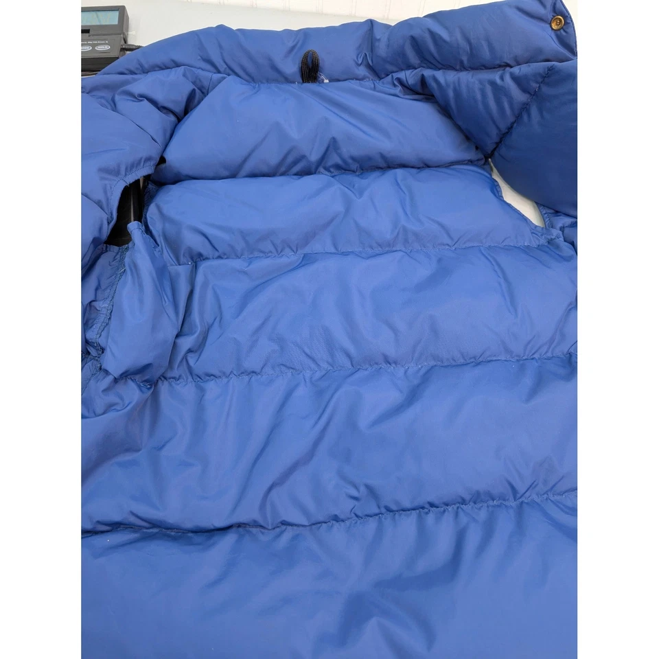 Chaleco acolchado de plumón de ganso Woolrich para hombre talla M azul con bolsillos de nailon a presión aislados Foto 4 de 4