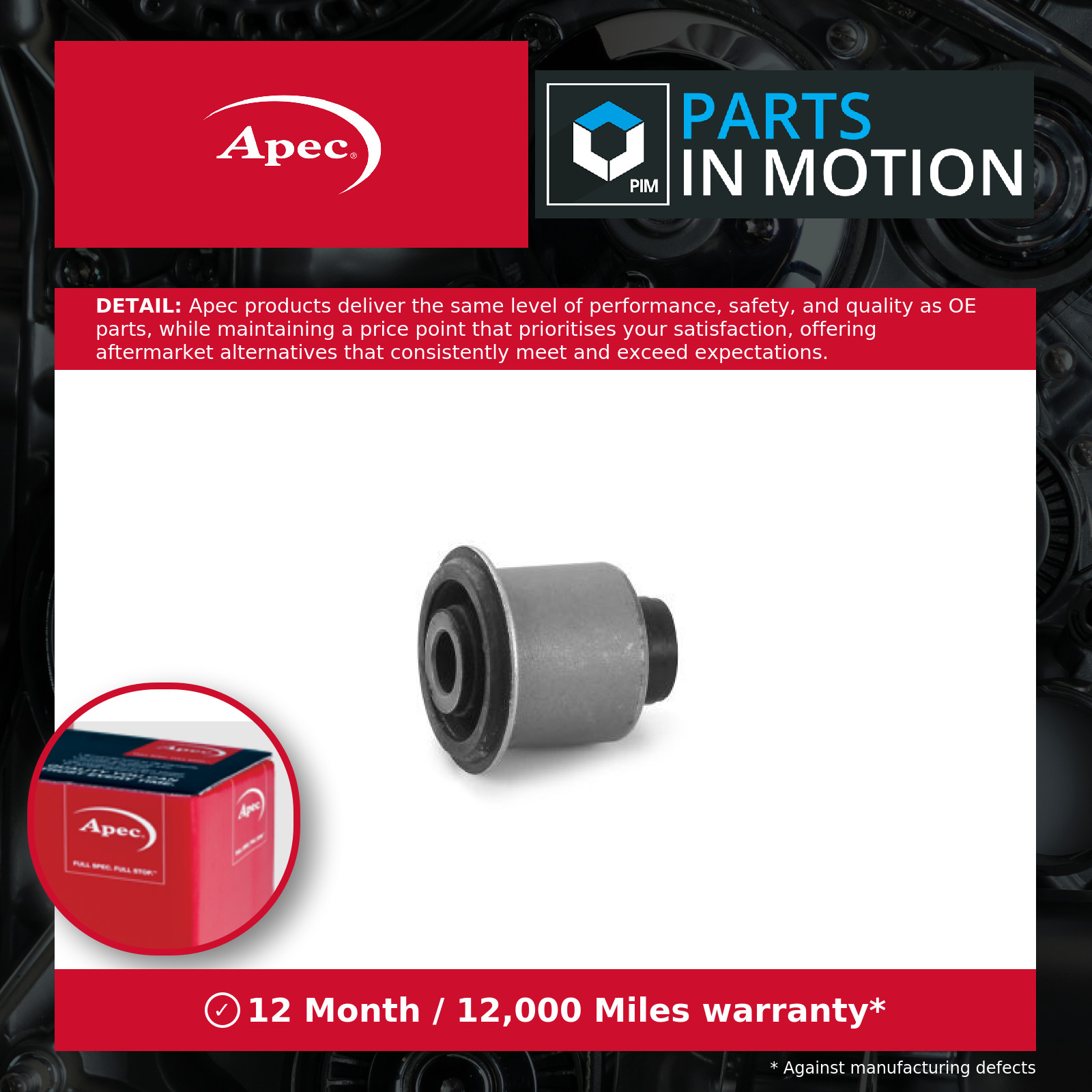 Apec Wishbone / Control / Trailing Arm Bush Front AST8383 Mounting Suspension - Image 5