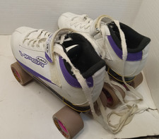 Viper M4 Roller Derby Roller Skates Women's Sz 9 Purple White SEE DESCRIPTION