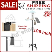 Bird Feeder Pole 109 Inch Heavy Duty Bird House Pole for Outdoors with 5 Prongs