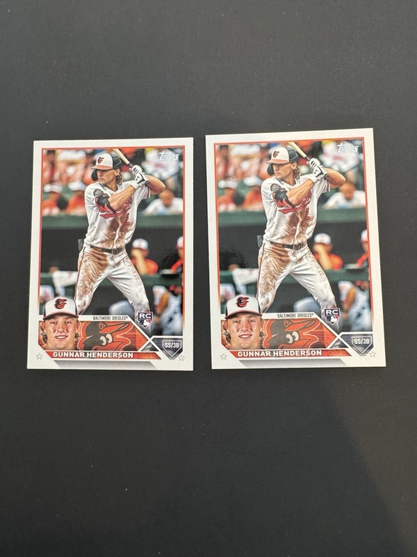 2023 Topps Series 1 Gunnar Henderson #206 (RC) Rookie Baltimore Orioles PSA QTY2