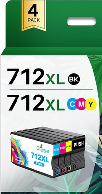 712XL Ink Cartridges 4 Pack for HP DesignJet T210 T230 T250 T630 T650 CMYK