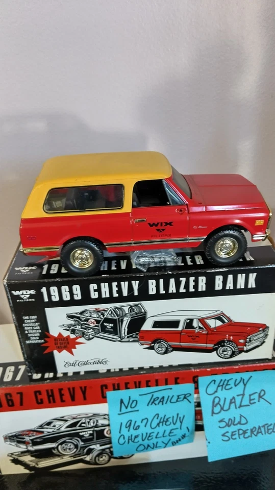 Chevy Blazer 1969 y Chevy Chevelle 1967 bancos de monedas ¡¡sin remolque solo autos!!! Foto 4 de 4