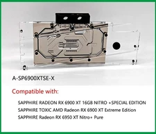 Granzon A-SP6900XTSE-X GPU Block w/Backplate For Sapphire RX 6900 XT 16GB Nitro