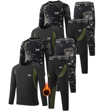 4X Kid's Thermal Underwear Set Warm Fleece Baselayer Ski Snowboard Winter Sports