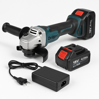 Drillpro Winkelschleifer 18V Brushless Akku 125mm Leicht Stark Einstellbar DE