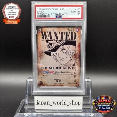 PSA 10 Sabo OP13-120 SP Alt Art SEC Wanted Carrying on His Will