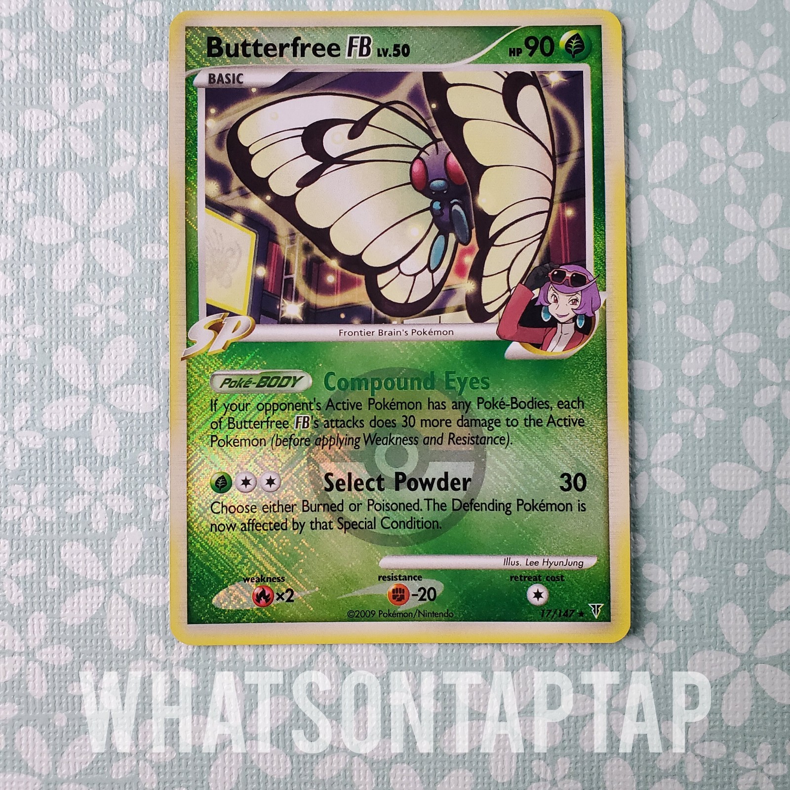 Pokemon Card Butterfree FB 17/147 Crosshatch Holo Supreme Victors League Promo