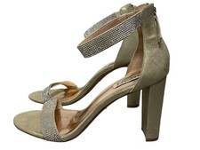 Badgley Mischka Embellished Wedding Block Champagne Gold Elizabeth High Heel 11