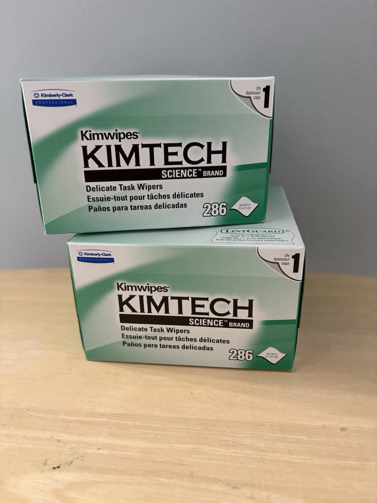 2-Pack Kimtech Science Kimwipes Delicate Task Wipers #34155, 286 Wipes Each