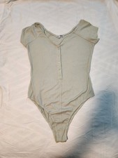 Womens Green Button Body Suit