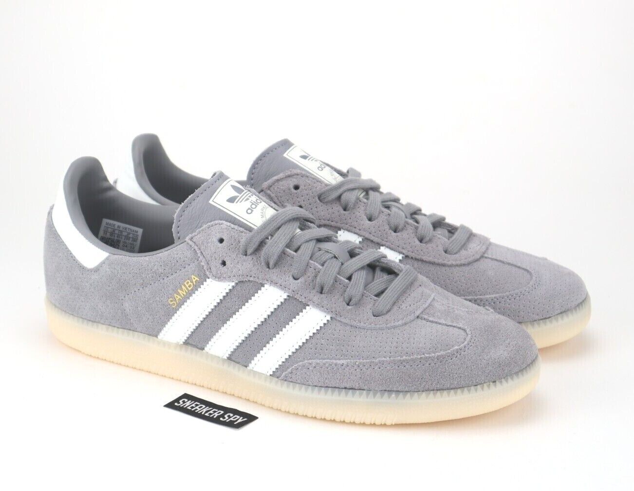 Adidas Samba OG Shoes Men&#039;s Athletic Sneakers Grey NEW | eBay