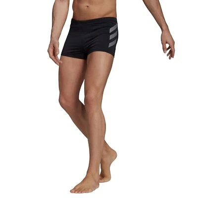 Adidas Homme Pro Grand 3 Rayures Coupe Maillot de Bain Boxer Infinitex Noir - Photo 1/4
