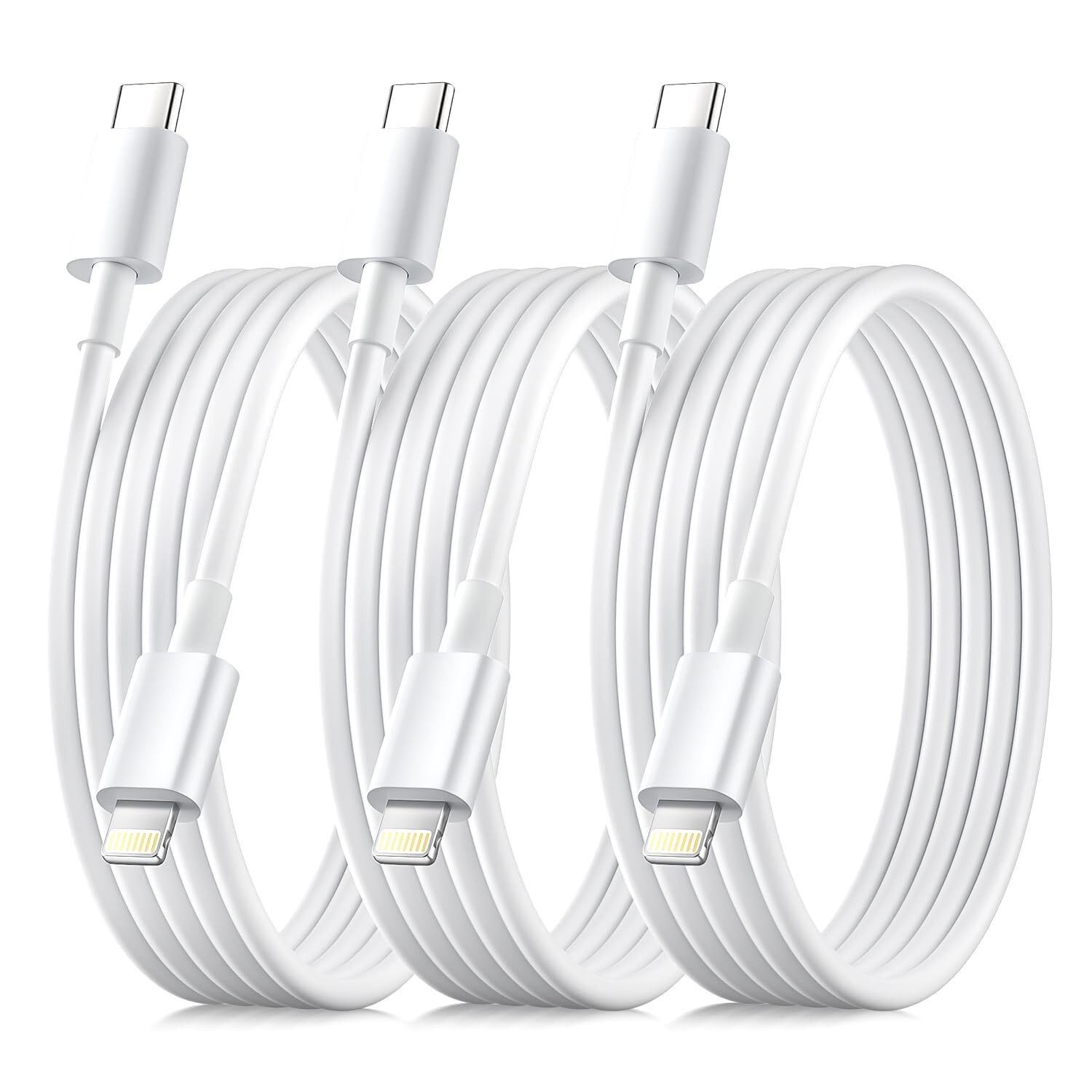 USB C to Lightning Cable 3FT-3Pack [ Apple MFi Certified] iPhone Charger Cabl...-image