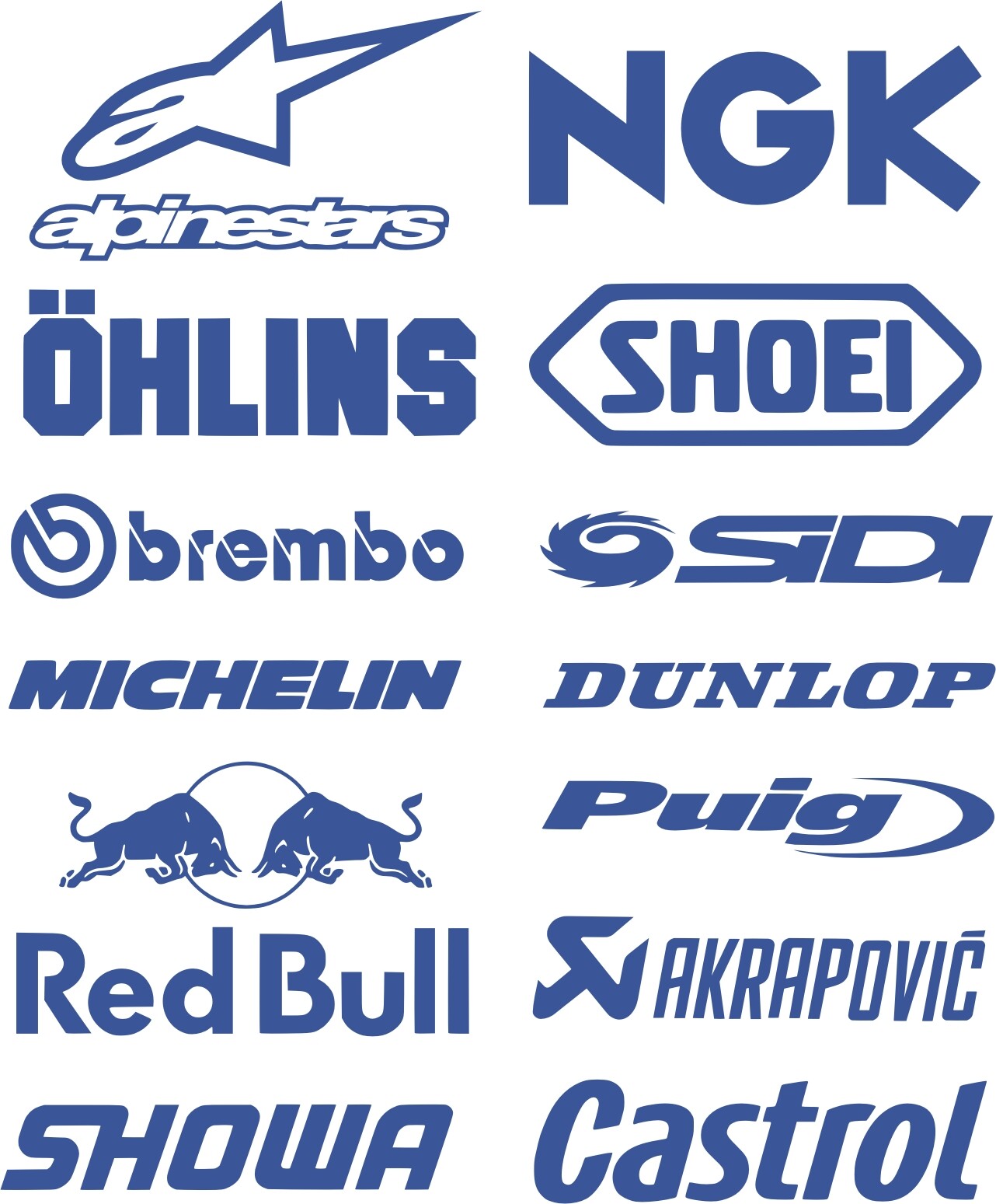 14 X PEGATINAS - STICKERS- VINILO - PACK - Moto Sponsor - Vinyl - Aufkleber
