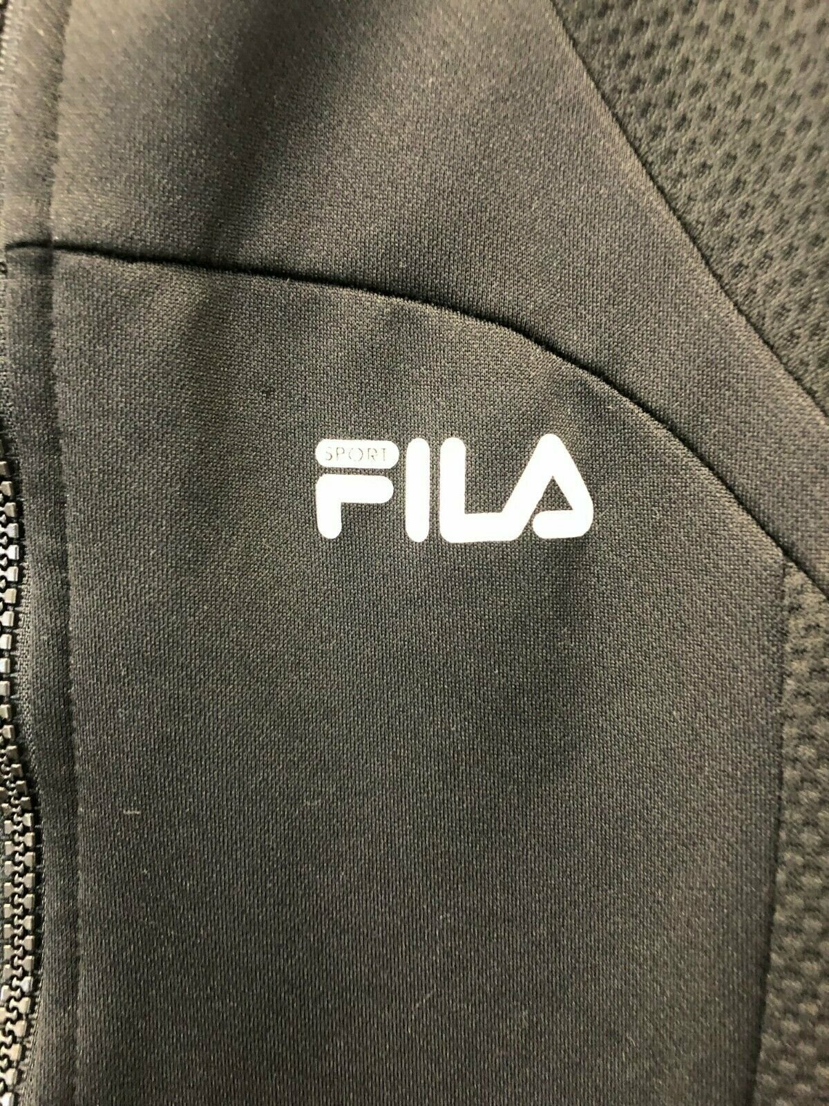 Giacca sportiva FILA donna nera full zip poliestere taglia XS extra small usata in ottime condizioni