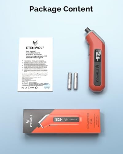 ETENWOLF T300 Digital Tire Pressure Gauge 3-200 PSI, Industrial Tire ...