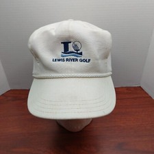 Vtg Lewis River Golf Roped Snapback Trucker Hat Made In USA Towntalk Cap