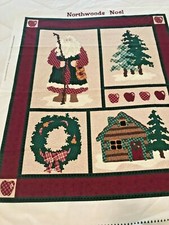 Christmas Northwoods Noel Santa Wall Hanging Leslie Beck Cranston Fabric Panel