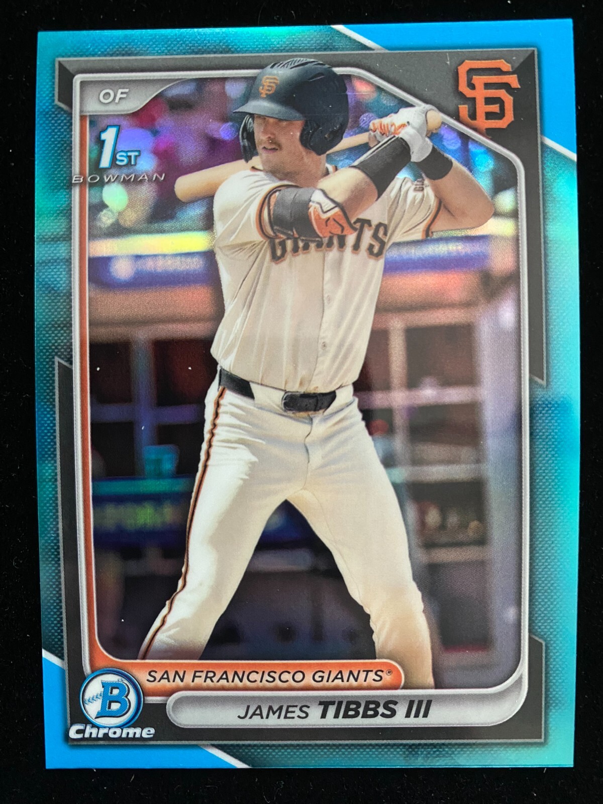 2024 Bowman Chrome Draft JAMES TIBBS 1st Rookie SKY BLUE REFRACTOR Dodgers RC SP