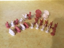 Vintage Lot of 22 Hard Rubber Toy Farm Animals WW61