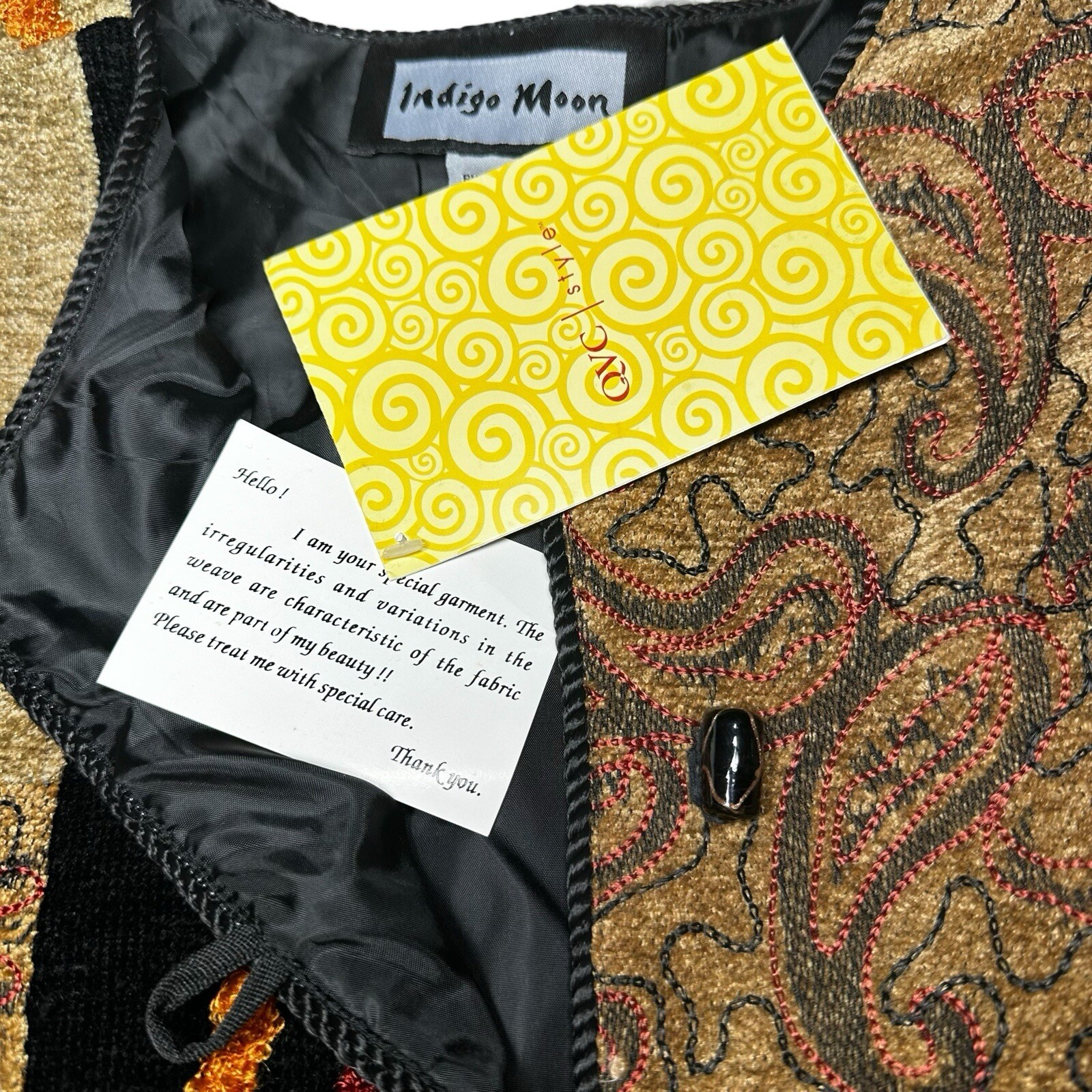 Indigo Moon S Jacket Patchwork Artisan Boho Mixed… - image 4