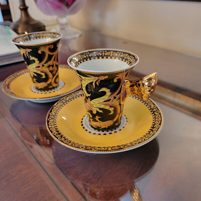 2024年最新海外 Versace Rosenthal Barocco Elegant Tall Cup and Saucer | eBay ローゼンタール
