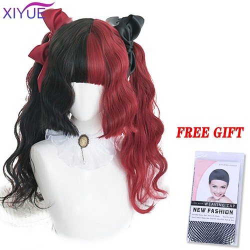 Princess Long Hair Lolita Purple Black Two-Color Double Ponytail Cosplay Wig - Picture 16 of 27