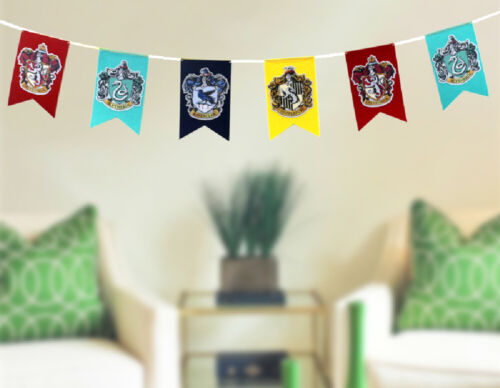 6M Harry Potter Gryffindor Slytherin Ravenclaw Hufflepuff Hogwarts House Flag - Afbeelding 1 van 6