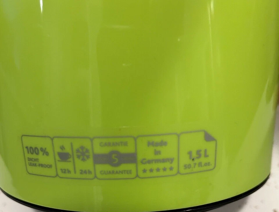 EMSA Carafe Coffee Jug 1.5/ml W/High Quality Glass Liner Green Made in Germany - Image 3 of 4