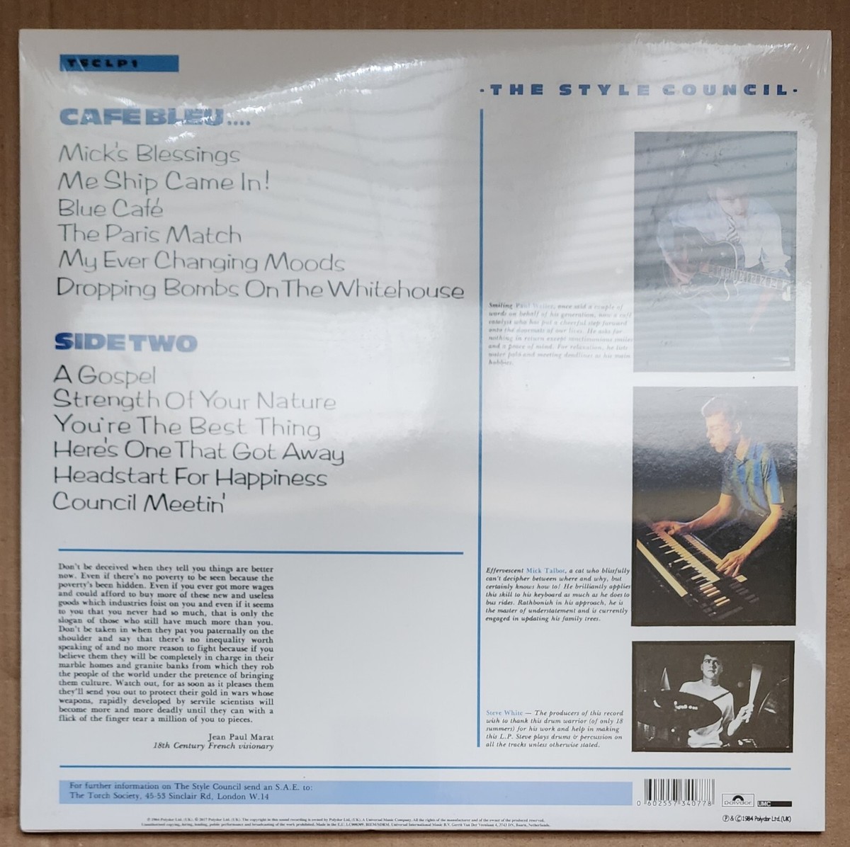 The Style Council: Cafe Bleu - New 1 LP Blue Vinyl 602557340778| eBay
