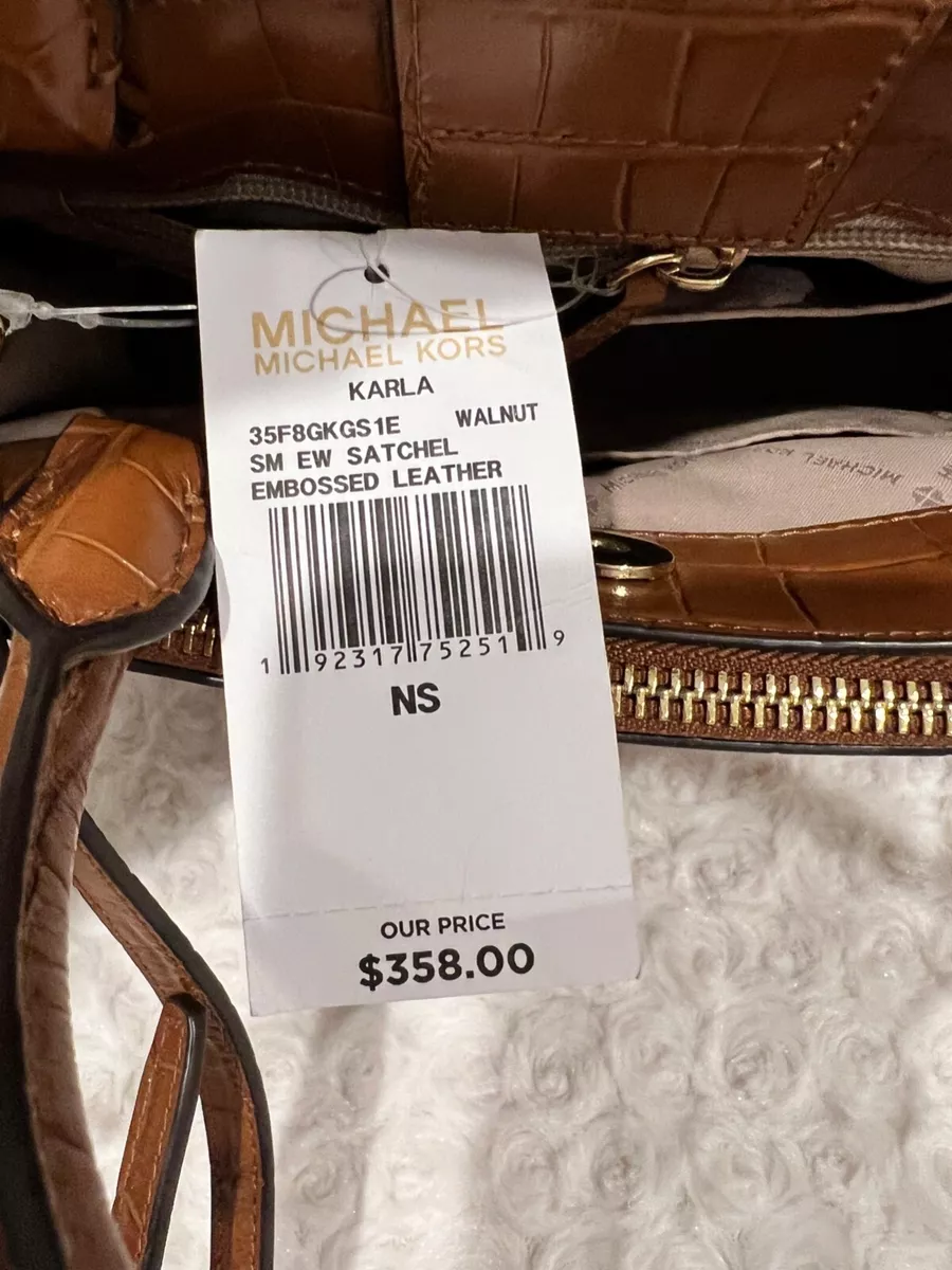 Michael michael kors karla hotsell small east west leather satchel