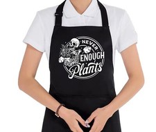 Plant Lover Gifts Never Enough Plants Funny Gardening Apron for Women with Po...