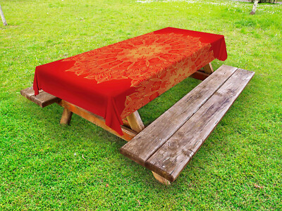 Mandala Outdoor Tischdecke Komplexe Exposure-Wirbel Gartentisch Servietten